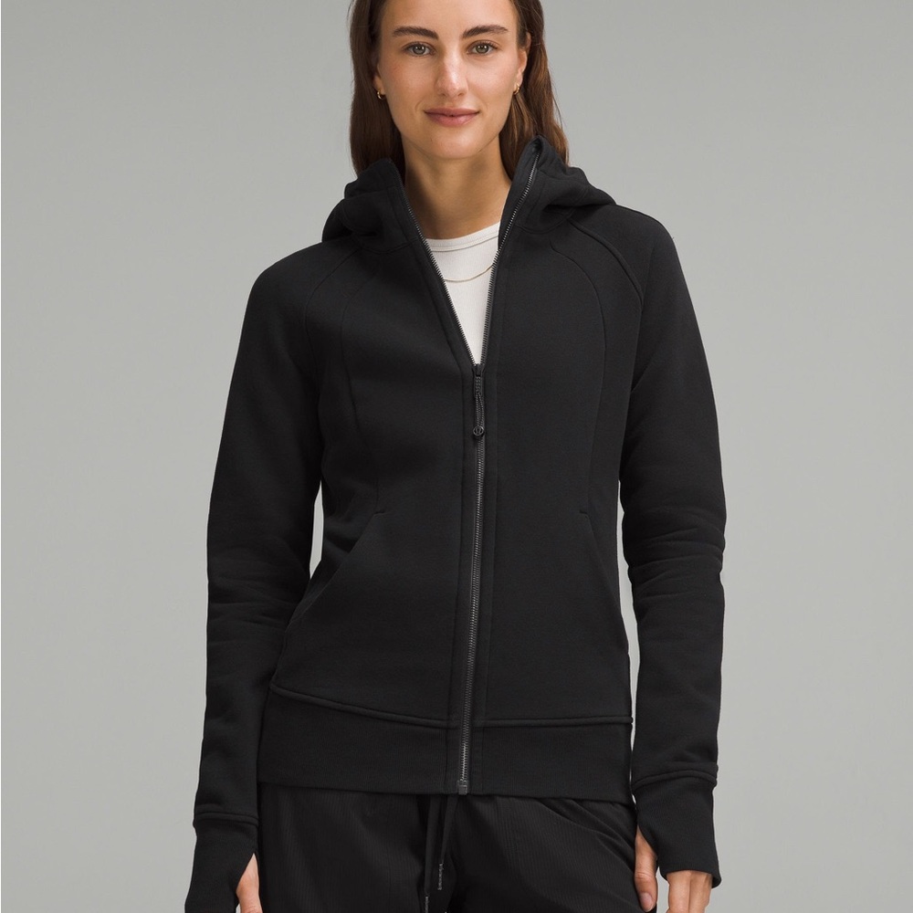 lululemon athletica Scuba Hoodie Light Cotton Fleece Black Zip-Up Hoodie